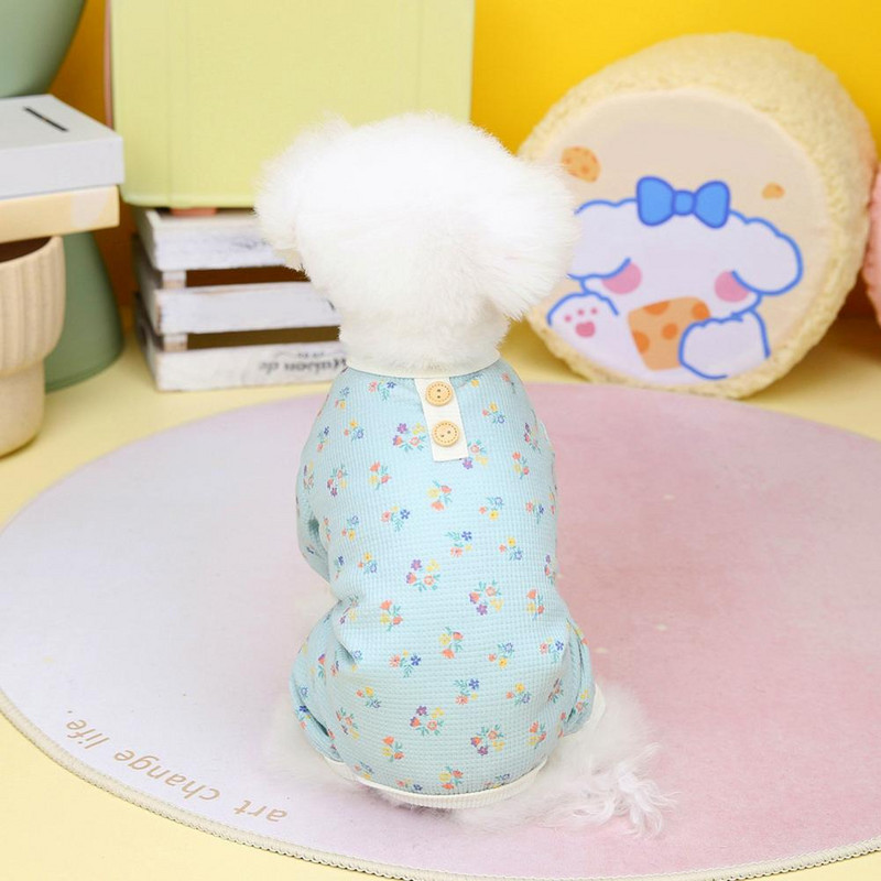 Stilīgs mājdzīvnieku pidžamas, elpojošs, 3 krāsu apģērbs ar 4 kājām mājdzīvnieku apģērbu komplekti