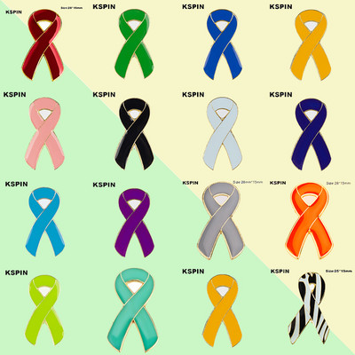 Ribbon Breast Cancer Awareness Lapel Pin Aids Badge Pin 1PC