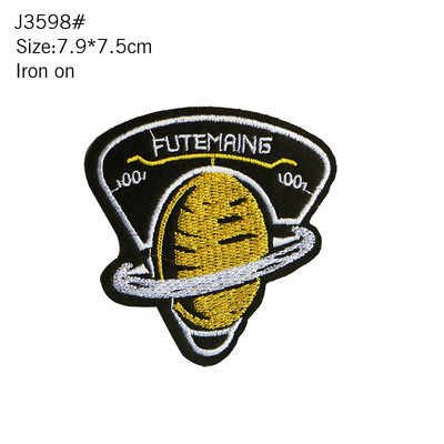 Modes šūti gludināmi izšūšanas raksti konusveida logotipa raksta plāksteris DIY žetons Dekoratīvs ikdienas T-krekls Bikses mugursoma Cepure