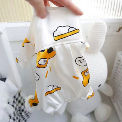 Mājdzīvnieku apģērbs Pavasaris Vasaras Mode Kaķu multfilmas Kombinezons Mazs Suns Mīlīgs Dizainera pidžamas Kucēnu Krekliņš Čivavas pūdelis Pomerānijas