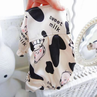 Mājdzīvnieku apģērbs Pavasaris Vasaras Mode Kaķu multfilmas Kombinezons Mazs Suns Mīlīgs Dizainera pidžamas Kucēnu Krekliņš Čivavas pūdelis Pomerānijas