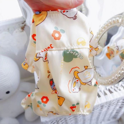 Mājdzīvnieku apģērbs Pavasaris Vasaras Mode Kaķu multfilmas Kombinezons Mazs Suns Mīlīgs Dizainera pidžamas Kucēnu Krekliņš Čivavas pūdelis Pomerānijas