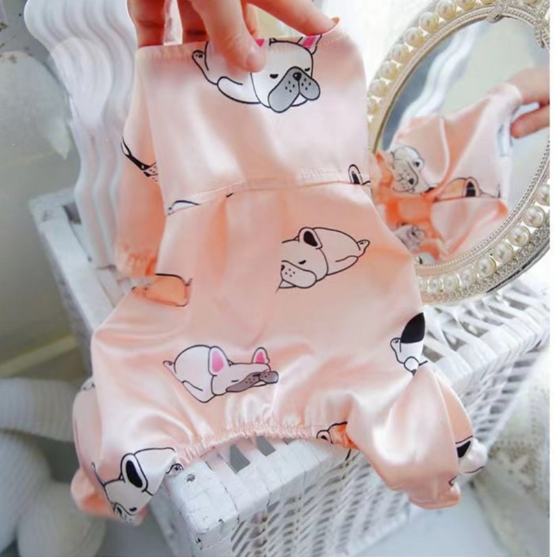 Mājdzīvnieku apģērbs Pavasaris Vasaras Mode Kaķu multfilmas Kombinezons Mazs Suns Mīlīgs Dizainera pidžamas Kucēnu Krekliņš Čivavas pūdelis Pomerānijas