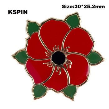Μωβ Poppy Flower Pins Badge Brooch Badges on Backpack Pin Καρφίτσα