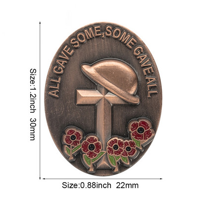 Μωβ Poppy Flower Pins Badge Brooch Badges on Backpack Pin Καρφίτσα