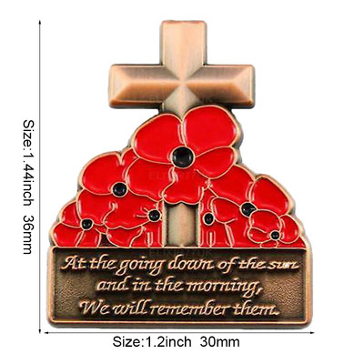 Μωβ Poppy Flower Pins Badge Brooch Badges on Backpack Pin Καρφίτσα