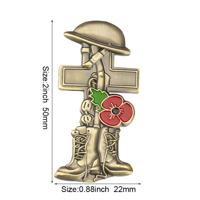 Μωβ Poppy Flower Pins Badge Brooch Badges on Backpack Pin Καρφίτσα