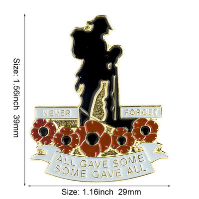 Μωβ Poppy Flower Pins Badge Brooch Badges on Backpack Pin Καρφίτσα