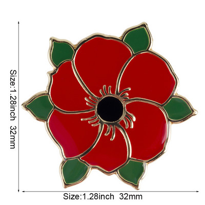 Μωβ Poppy Flower Pins Badge Brooch Badges on Backpack Pin Καρφίτσα