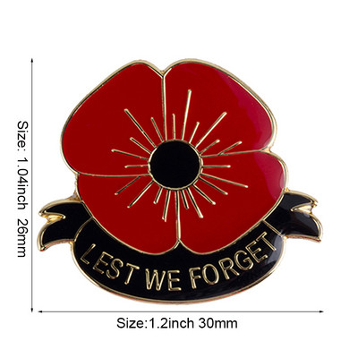 Μωβ Poppy Flower Pins Badge Brooch Badges on Backpack Pin Καρφίτσα