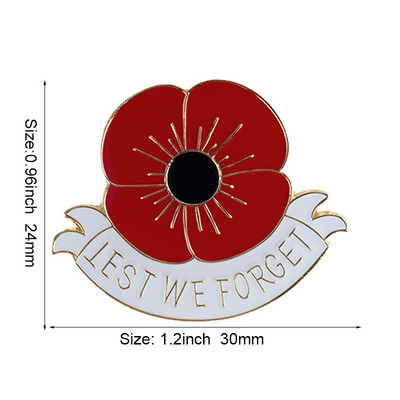 Μωβ Poppy Flower Pins Badge Brooch Badges on Backpack Pin Καρφίτσα