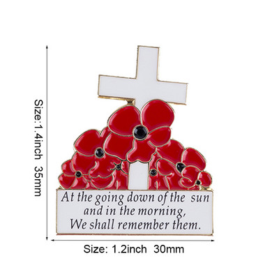 Μωβ Poppy Flower Pins Badge Brooch Badges on Backpack Pin Καρφίτσα