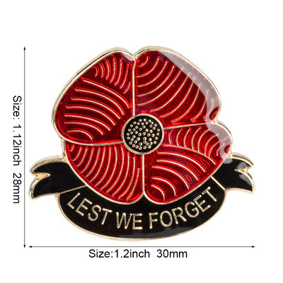 Μωβ Poppy Flower Pins Badge Brooch Badges on Backpack Pin Καρφίτσα