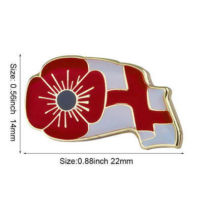 Μωβ Poppy Flower Pins Badge Brooch Badges on Backpack Pin Καρφίτσα