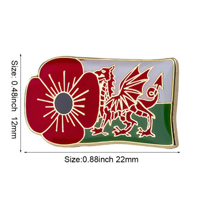 Μωβ Poppy Flower Pins Badge Brooch Badges on Backpack Pin Καρφίτσα