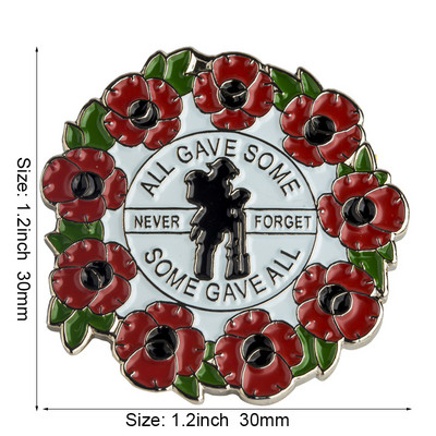 Μωβ Poppy Flower Pins Badge Brooch Badges on Backpack Pin Καρφίτσα