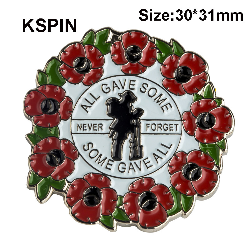 Μωβ Poppy Flower Pins Badge Brooch Badges on Backpack Pin Καρφίτσα