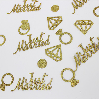 100Gb Glitter Rose Gold Tikko precējies Papīra Konfeti Kāzu Galda dekorēšana Saderināšanās Vecmetu Galds Izkaisītais Papīra Konfeti