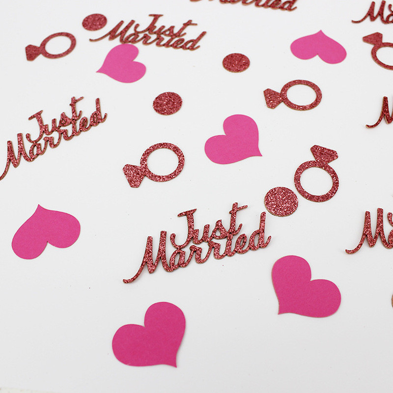 100Gb Glitter Rose Gold Tikko precējies Papīra Konfeti Kāzu Galda dekorēšana Saderināšanās Vecmetu Galds Izkaisītais Papīra Konfeti