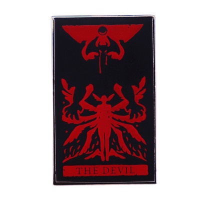 C2010 Tarot emaljas piespraudes Pielāgotas Saules Mēness Zvaigznes Gothic Skelets Mīļāk Piespraudes Atloks nozīmītes Soma Panka Tumšā Ragana Rotaslietas Dāvana