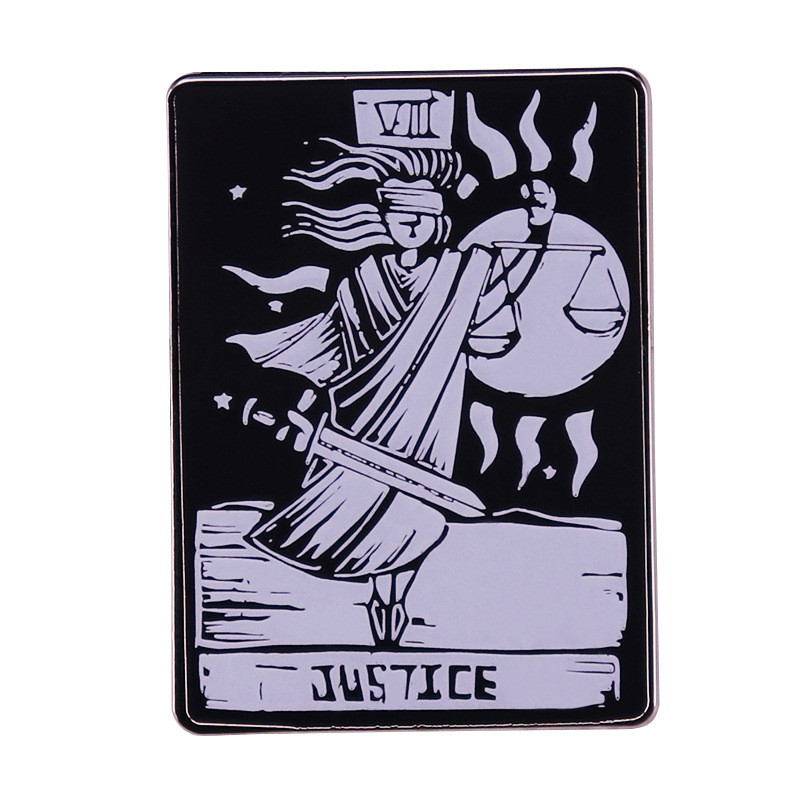 C2010 Tarot emaljas piespraudes Pielāgotas Saules Mēness Zvaigznes Gothic Skelets Mīļāk Piespraudes Atloks nozīmītes Soma Panka Tumšā Ragana Rotaslietas Dāvana