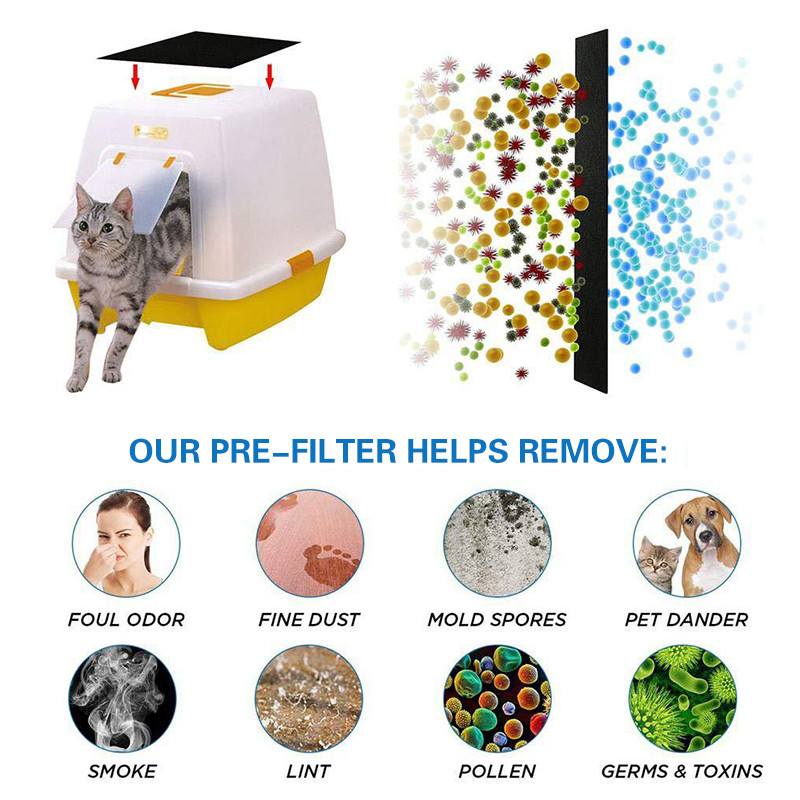 4/6 gab mājdzīvnieku kaķu pakaišu kastes filtrs aktivētās ogles dezodorējošais spilventiņš oglekļa iepakojuma dezodorants kokogles filtrs mājdzīvnieku tualetes atkritumu kastei