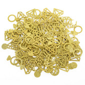 100 gab Zelta, tikko precējusies konfeti līgava ar spīdumu, lai kļūtu par vecpuišu ballīti saderināšanās konfeti kāzu ballīšu dekorēšanai