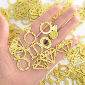 100Pcs Golden Just Married Glitter Confetti Bride To Be Bachelor Party Confetti Engagement Wedding Party Decorations Supplies