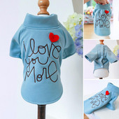 Mājdzīvnieku džemperis, kaķis suns, divkājains apģērbs apaļš kakls, burvīgs, mīksts burtu apdruka, mājdzīvnieku piederumi