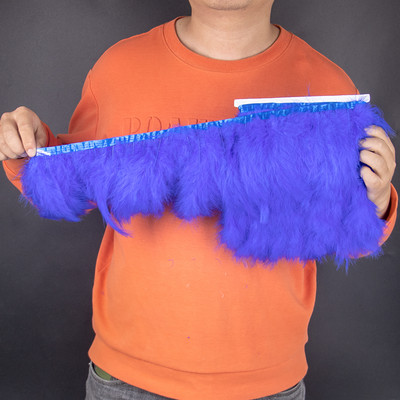 1 metrs pūkaina tītara marabu spalvas apgriešanas lente 10-15 cm kāzu apģērbam, ballīšu kleitai, dekorēšanai, aksesuāri šūšanai