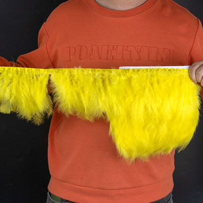 1 metrs pūkaina tītara marabu spalvas apgriešanas lente 10-15 cm kāzu apģērbam, ballīšu kleitai, dekorēšanai, aksesuāri šūšanai