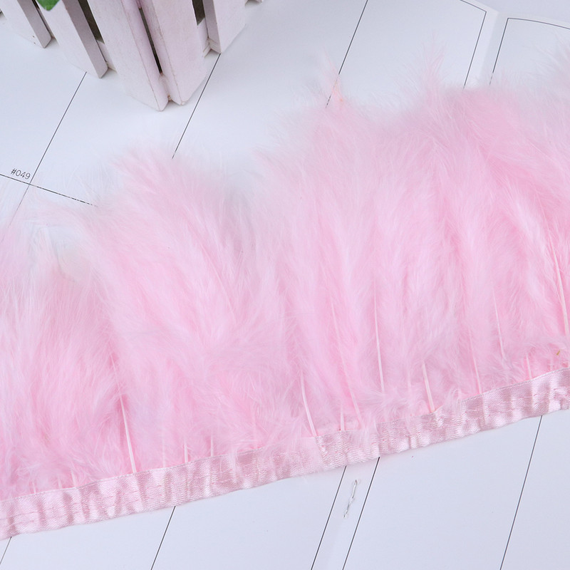 1 metrs pūkaina tītara marabu spalvas apgriešanas lente 10-15 cm kāzu apģērbam, ballīšu kleitai, dekorēšanai, aksesuāri šūšanai