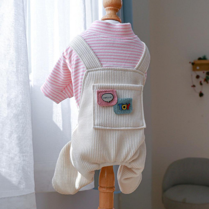 Mājdzīvnieku kombinezons Valkājams brīvs mājdzīvnieku bodijs Mājdzīvnieku suņi Svītraini četrkājainu sikspārņu apģērbi Mājdzīvnieku piederumi