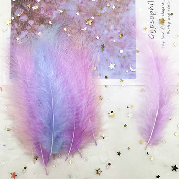 Φτερά γαλοπούλας 50 τμχ 4-6 ίντσες 10-15 εκατοστά Chicken Plumes Γαλοπούλα Marabou Feathers for Carnival Halloween Christmas DIY Craft Decor