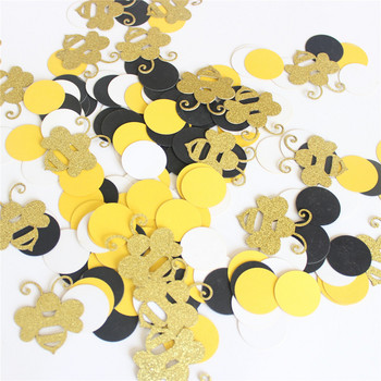 180 τμχ/τσάντα Χαρτί με θέμα τη μέλισσα Μιξ Χρώμα κομφετί για διακόσμηση πάρτι γενεθλίων γάμου Στρογγυλό χαρτί Προμήθειες για πάρτι γενεθλίων