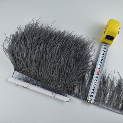 1 метър Ресни с украса от истински щраусови пера Бели щраусови пера за панделки за дрехи Пола от пера Plumas Декорация от перо