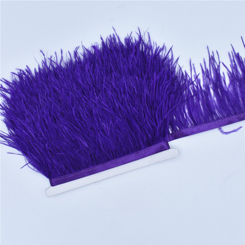 1 метър Ресни с украса от истински щраусови пера Бели щраусови пера за панделки за дрехи Пола от пера Plumas Декорация от перо