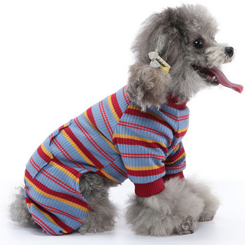 Στριπς Ολόσωμη φόρμα για σκύλους Πυτζάμες Ρούχα για σκύλους Άνοιξη Φθινοπωρινό Πλεκτά Φούτερ για κατοικίδια Πιτζάμες Πιτζάμες Φόρμα για Μικρά Σκυλιά Chiwawa PJS XS