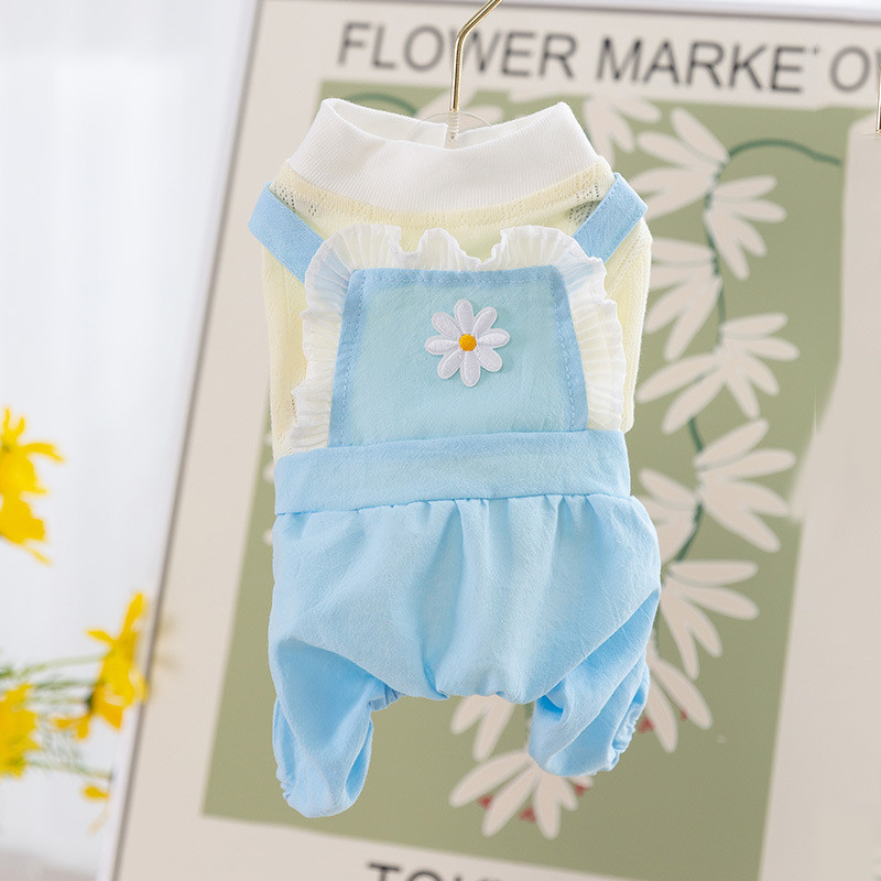 Pavasara suņu kombinezoni Kombinezoni Maziem suņiem Apģērbi Rompers Yorkie Pomeranian Shih Tzu Maltas pūdelis Bišons Šnaucers Mājdzīvnieku apģērbs