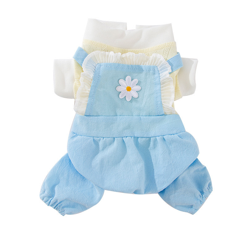 Pavasara suņu kombinezoni Kombinezoni Maziem suņiem Apģērbi Rompers Yorkie Pomeranian Shih Tzu Maltas pūdelis Bišons Šnaucers Mājdzīvnieku apģērbs