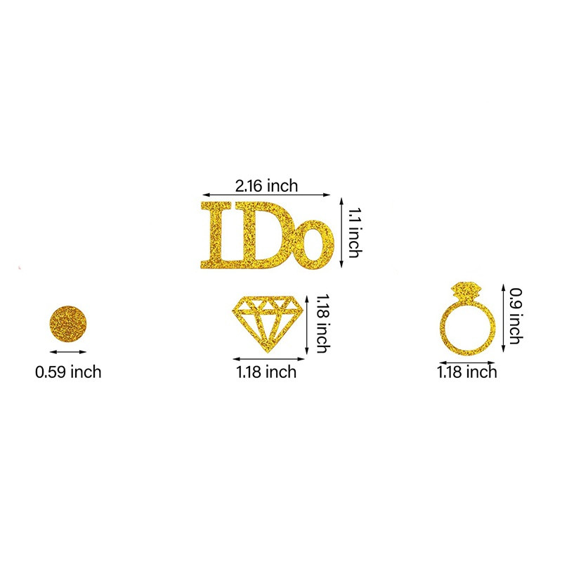 15 g mirdzošs dimanta gredzens konfeti līgavas dušas saderināšanās galdiņam, kas paredzēts mazulim, DIY dzimšanas dienas kāzu ballīšu piederumi