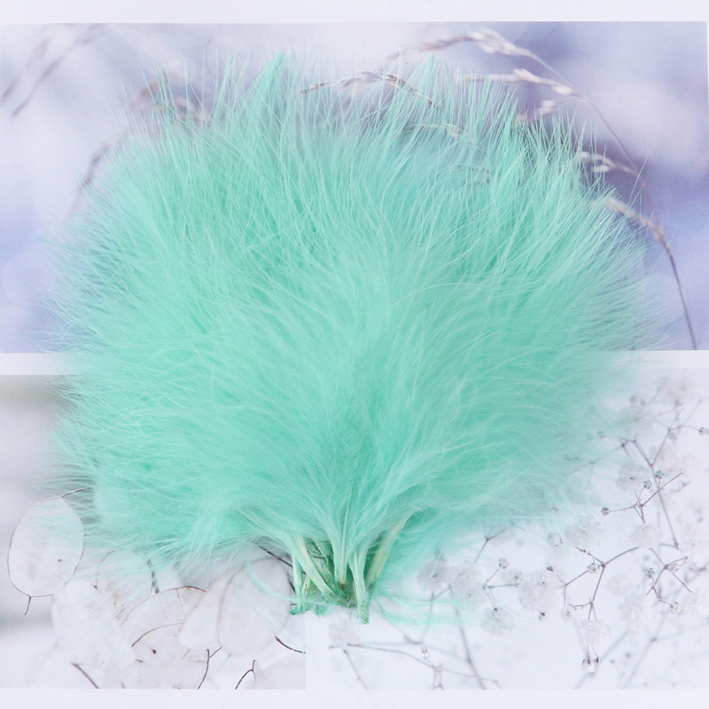 50/100 τμχ Φτερά γαλοπούλας μέντας Αφράτο και μαλακό φτερό χειροτεχνίας για φόρεμα διακόσμησης κοσμημάτων DIY Υλικό δέσιμου με μύγα