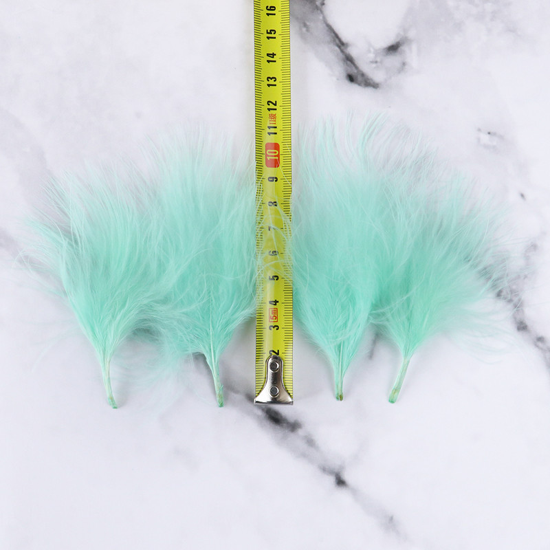 50/100 τμχ Φτερά γαλοπούλας μέντας Αφράτο και μαλακό φτερό χειροτεχνίας για φόρεμα διακόσμησης κοσμημάτων DIY Υλικό δέσιμου με μύγα