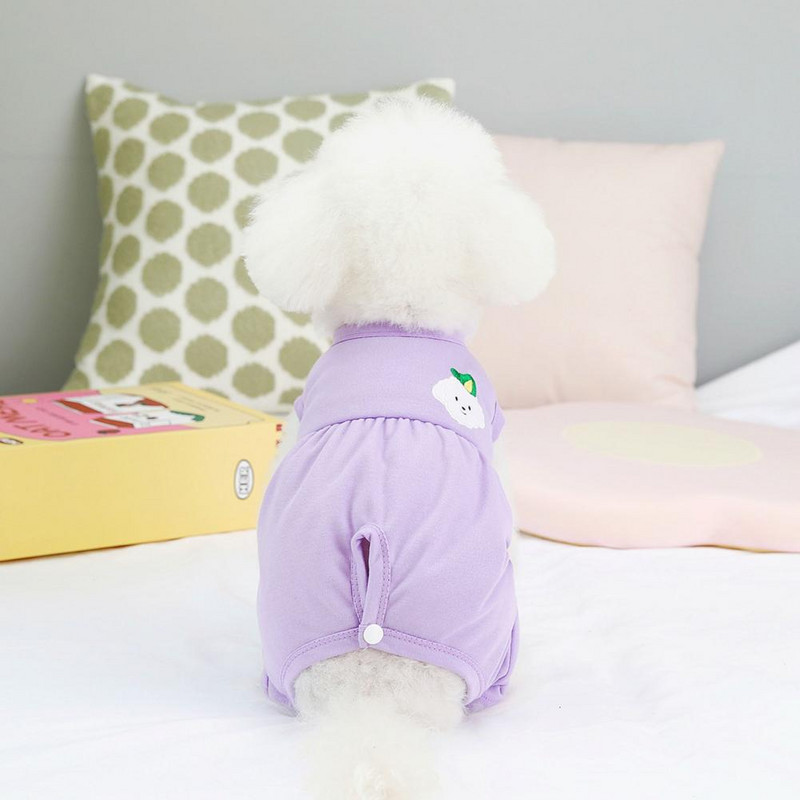 Mīksts kucēnu kaķu ķirurģijas atjaunošanas kopšanas apģērbs Elastīgs suņu sterilizācijas uzvalks mājdzīvniekam pēc operācijas krekls mazam kaķim