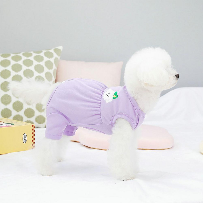 Mīksts kucēnu kaķu ķirurģijas atjaunošanas kopšanas apģērbs Elastīgs suņu sterilizācijas uzvalks mājdzīvniekam pēc operācijas krekls mazam kaķim