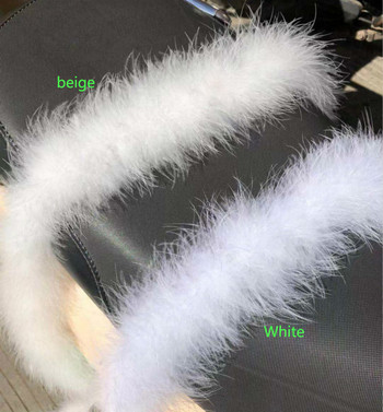 2 метра Thicken Fluffy Turkey Feather Boa Soft Full Plume Trim Stripe for Wedding Party Costume Stage Cosplay DIY Decoration