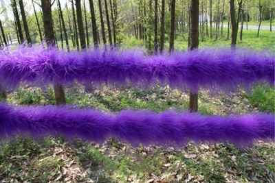 2 metri bieza, pūkaina tītara spalvu boa, mīksta pilna spalvu apdares svītra kāzu ballīšu kostīmu skatuves Cosplay DIY dekorēšanai