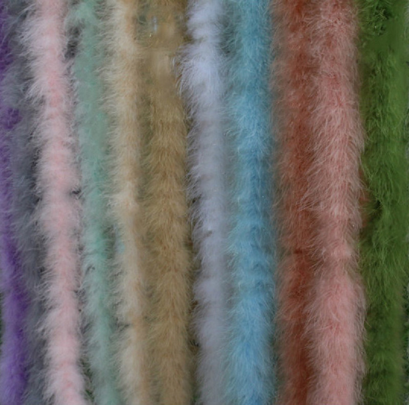 2 metri bieza, pūkaina tītara spalvu boa, mīksta pilna spalvu apdares svītra kāzu ballīšu kostīmu skatuves Cosplay DIY dekorēšanai