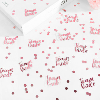 15g/τσάντα Rose Gold Team Bride To Be Confetti Letter Πλαστικό κομφετί Γάμου DIY Διακόσμηση Bachelorette Party Supplies