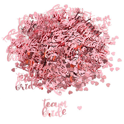 15 g/maiss Rose Gold Team Bride To Be Konfeti Vēstules Plastmasas Konfeti Kāzu Dekorācijas Vecmeitu ballītes piederumi